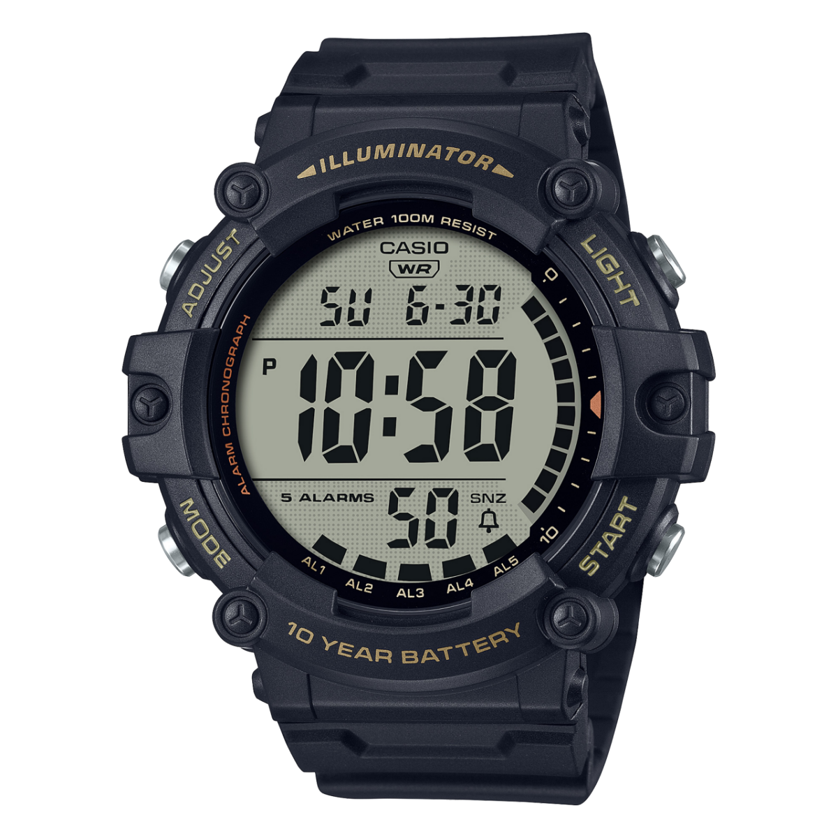 AE1500WHX 1AV Illuminator Black Digital Watch CASIO