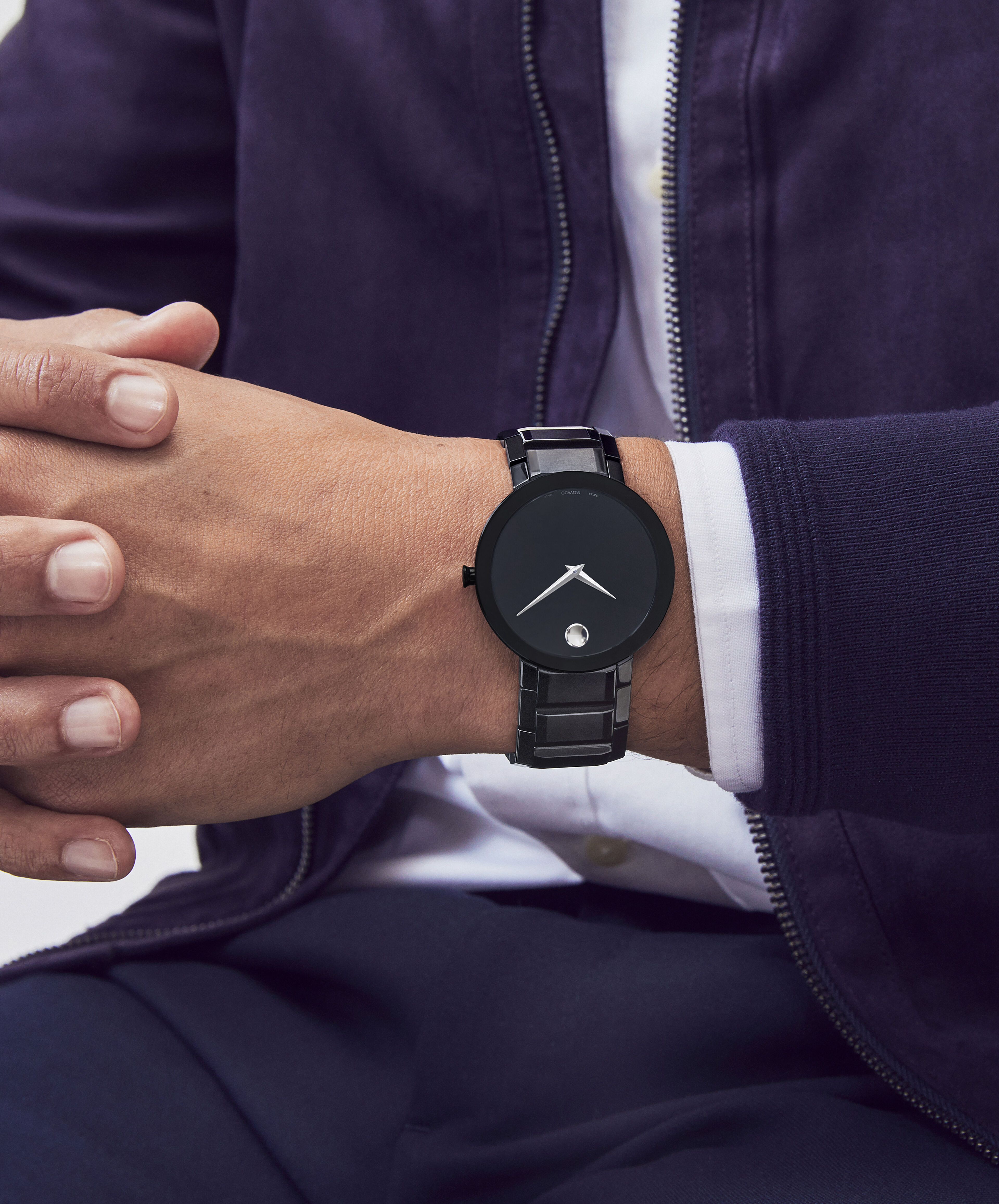 Movado Sapphire Men s Black PVD Bracelet Watch