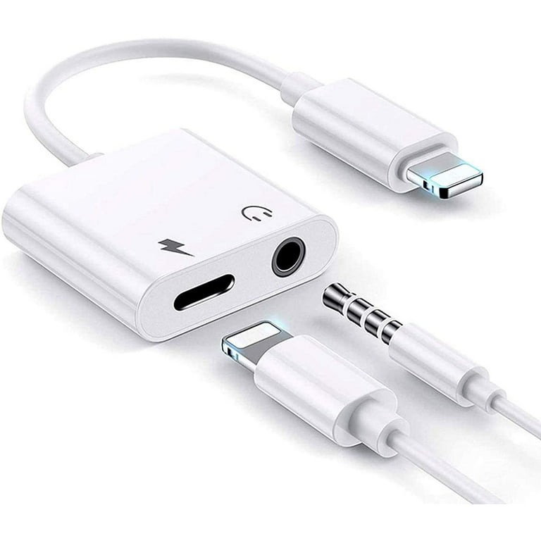 Apple MFi Certified Headphones Adapter for iPhone 2 in 1